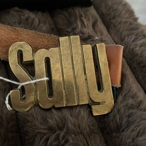 Vintage Brass 'Sally' Belt Buckle and solid brass